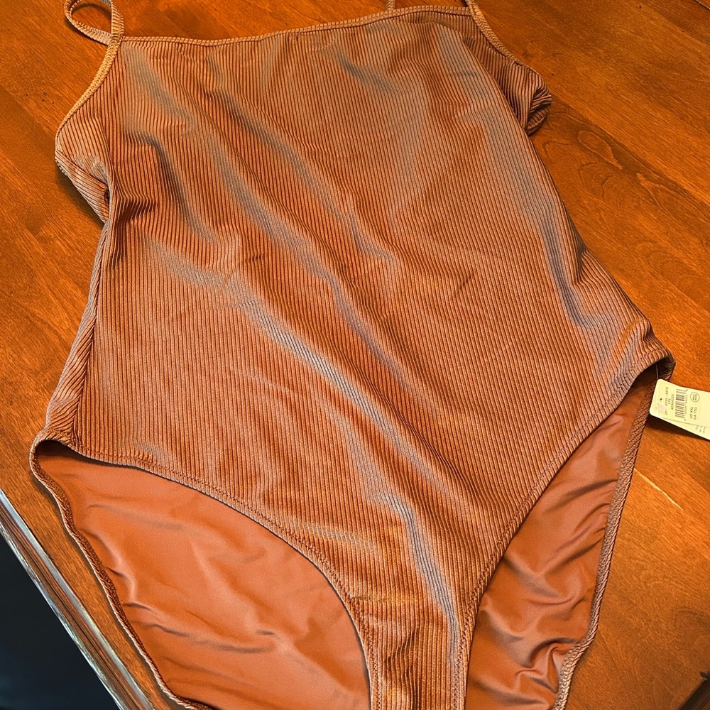 Brown One Piece Swimsuit